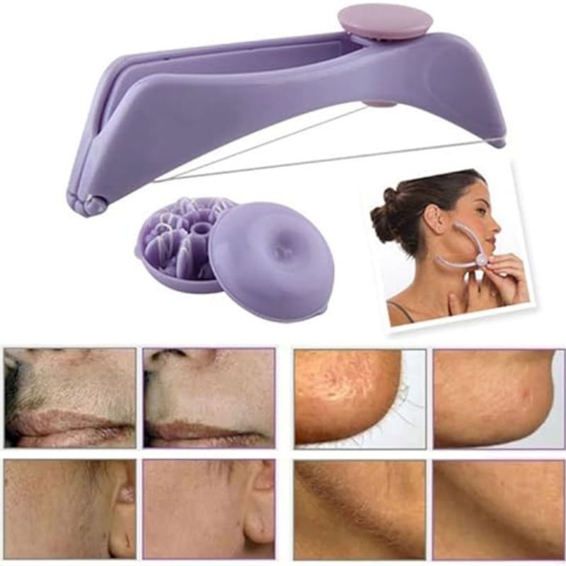 Sipne Face and Body Hair Threading System | Cotton Threading Device for Eyebrows Face & Body | Random Color