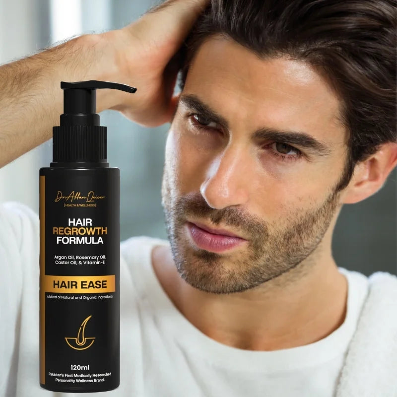 Ease – Natural Hair Regrowth & Nourishment Oil | Strengthens Roots & Reduces Hair Fall (120ml)