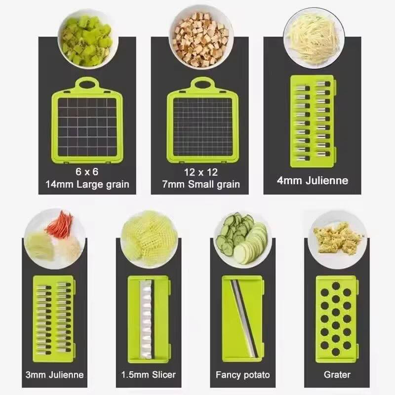 14-in-1 Mandoline Slicer & Vegetable Chopper | Multifunctional Food Cutter & Grater