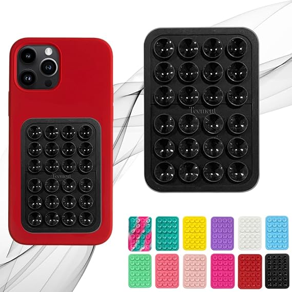 Stick & Grip Suction Cup Phone Holder | Reusable Silicone Pad | Random Color