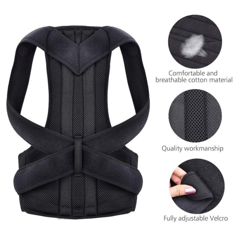 Back Pain Relief Posture Corrector Belt | Adjustable Support for Spine, Shoulder & Lumbar Alignment | Large