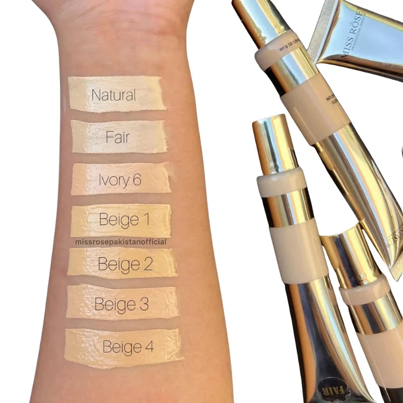 Beige 1 | Miss Rose Silk Flawless Foundation | Long-Lasting Lightweight Liquid Foundation with Natural Radiant Finish