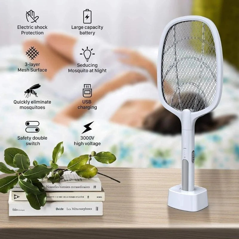 Nova USB Rechargeable Mosquito Racket | ME-903 Model | | Electric Insect Killer Swatter |  For Indoor & Outdoor Use