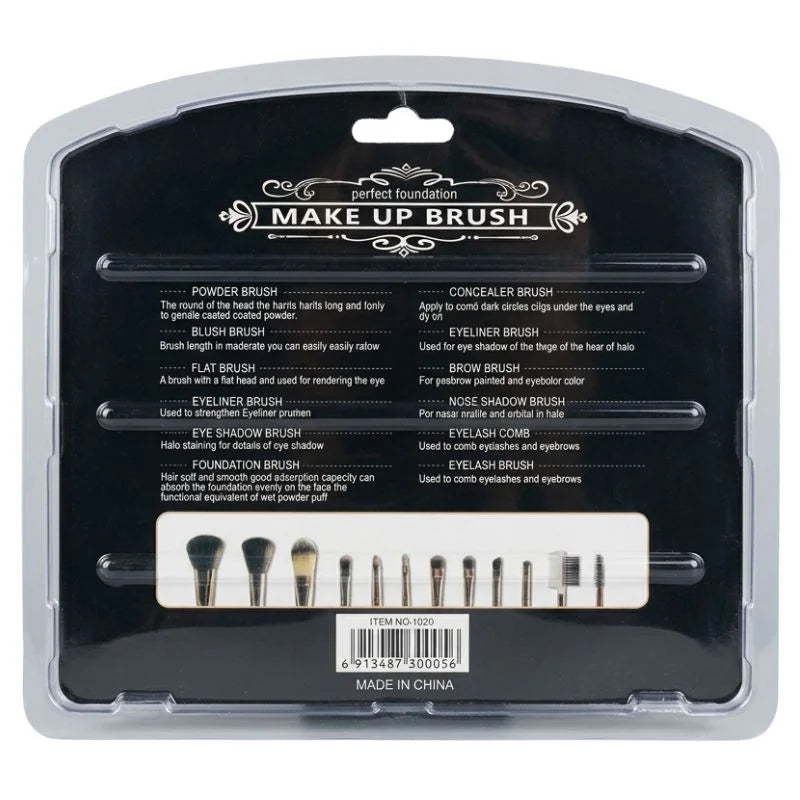Mac Beauty Makeup Brush Set – 12-Piece Professional Makeup Tool Kit | Soft, High-Quality Synthetic Bristles