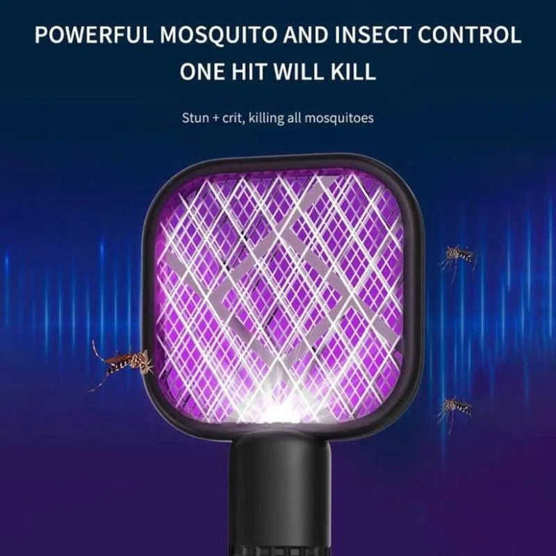 Portable Mini Mosquito Swatter   | USB Rechargeable Electric Bug Zapper with LED Night Light | Random color