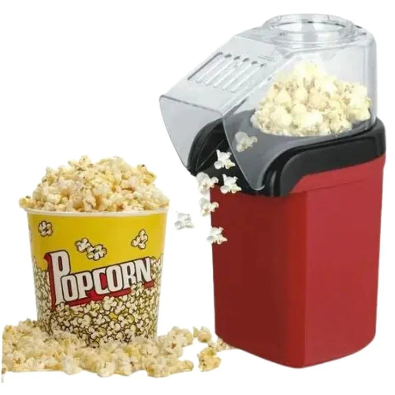 Oil Free Mini Popcorn Maker  | Hot Air Popcorn Machine | Electric Popcorn Popper for Home & Kids | 1200W