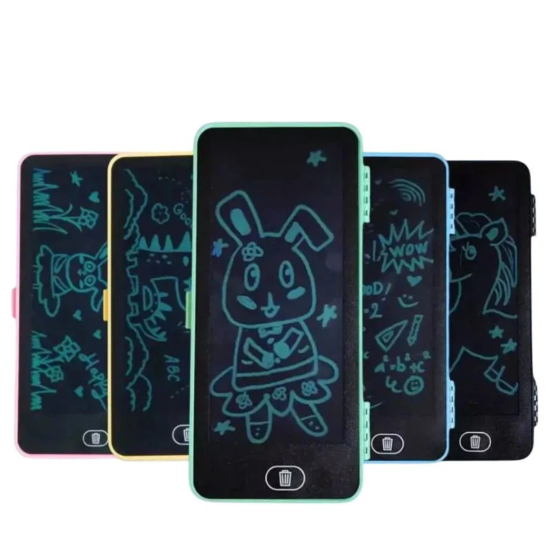 LCD Drawing Pen Case for Kids | Writing Tablet Pencil Box with Screen Lock & One-Key Erase | Random Color