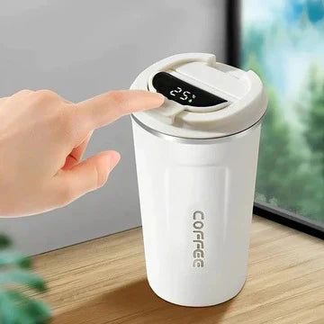 Smart Temperature Coffee Mug | 17oz Insulated Stainless Steel Travel Mug with Leakproof Lid