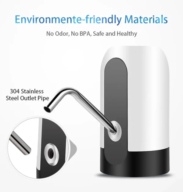 Portable Electric Automatic Water Pump & Dispenser | USB Rechargeable, Hygienic, Easy-to-Use
